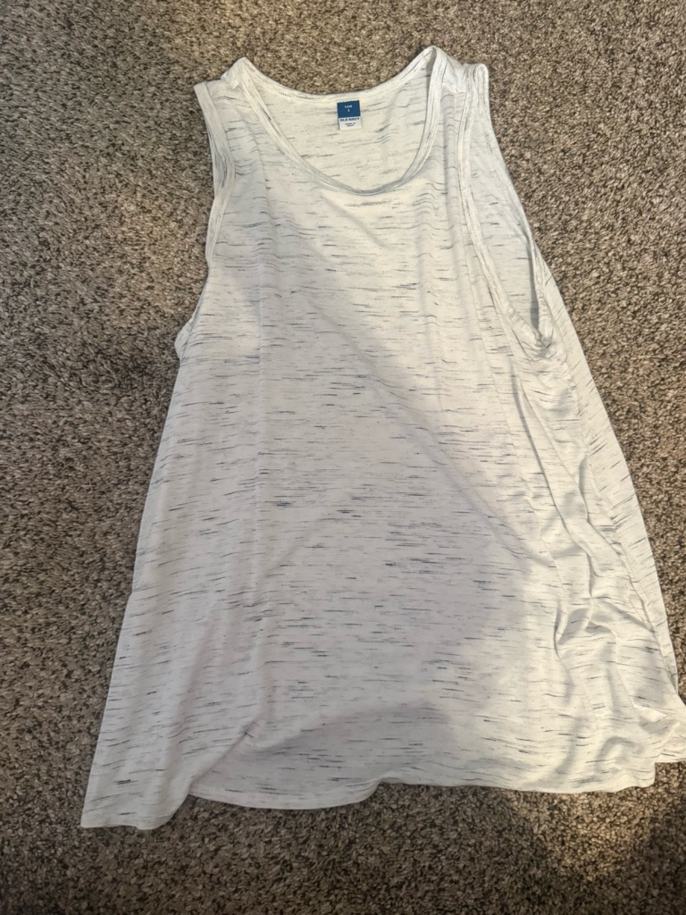womens old navy luxe top size small white with grey